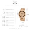 KINGNOW Bamboo Wristwatch, Women's, Wristwatch, Men's, Stylish, Lightweight, Japanese Quartz