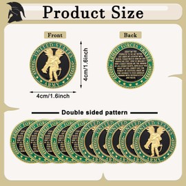 Landical 12 Pieces Army Challenge Coins Army Armed Forces Prayer Coins Military Challenge Coins Soldier Creed Challenge Coins Valor Challenge Coins Collectible Gifts for Soldiers Veterans Men Women