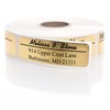 Modern Classic Rolled Return Address Labels with Elegant Plastic Dispenser