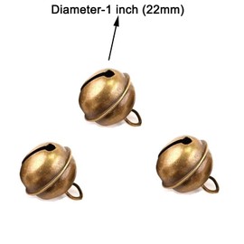 50PCS Christmas Bells, 22mm Vintage Craft Bells, Decorative Brass Bells, Hanging Bronze Bell Ornaments for Pet, Dog, Cat, Pendants, Christmas Tree, Crafts Decoration