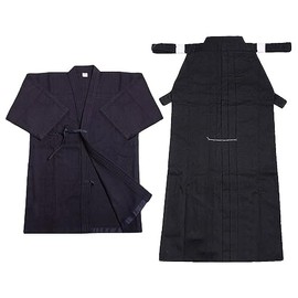 ZooBoo Mens Kendo Aikido Hapkido Martial Arts Keikogi and Hakama Suit (XL/180, Dark Blue & Black)