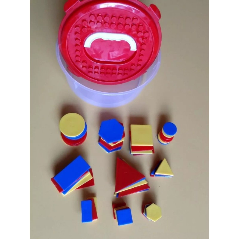 Hacer y Aprender 10 Estuches Bloques Lógicos Matemáticos Plástico Con