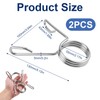 teashow 1 Pair Olympic Barbell Clips Spring Collars Steel Weightlifting