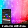 Geeni Smart Cascading Curtain Color String Lights - 6.6ft. x
