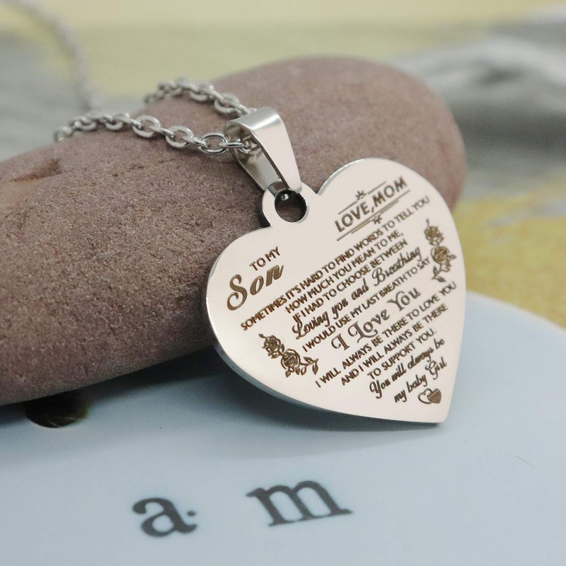 Collar con colgante de corazón para hija, regalo de cumpleaños