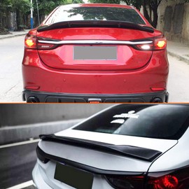 MCARCAR KIT Carbon Fiber Trunk Spoiler for Mazda 6 Atenza Sedan 4 Door 2013-2019 Rear Boot Lid Highkick Tail Wing Lip Spoiler