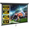 SEGAWE 80" 16:9 Projection Projector Screen Manual Pull Down Home