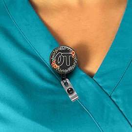 OT Badge Holder, Occupational Therapist Gifts, OT Therapist Student Graduation Gift, OT Thank You Gift for Therapist- Retractable ID Badge Reel With Swivel Pinch Clip, Occupational Therapy Month