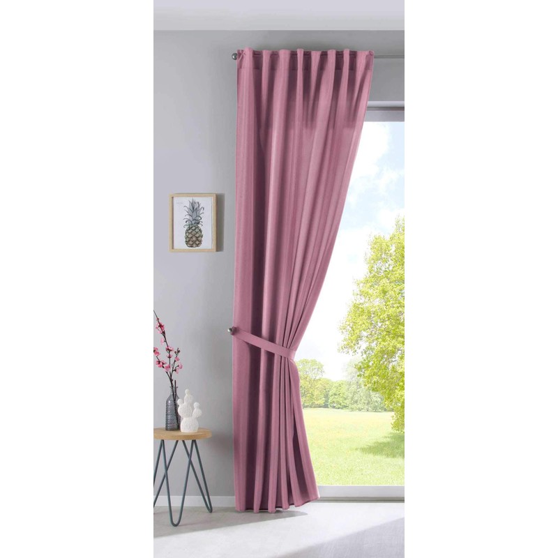 Gardinenbox Cationic Jena 2019037-2 Curtains, Concealed Loops, Set of 2