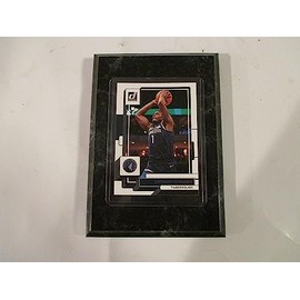 ANTHONY EDWARDS TIMBERWOLVES 2022-23 PANINI DONRUSS BASKETBALL PLAYER CARD MOUNTED ON A 4" X 6" BLACK MARBLE PLAQUE