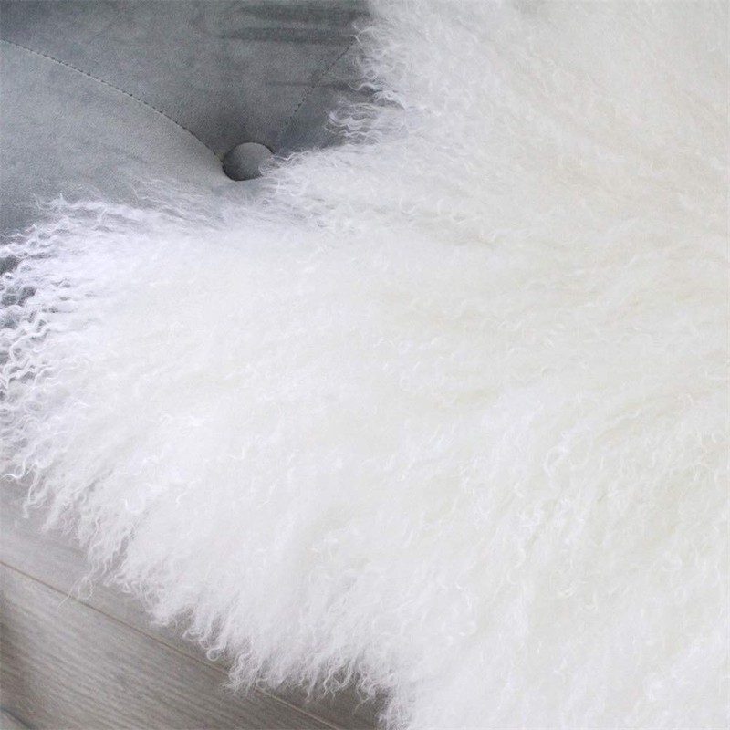 Genuine Tibetan Mongolian Sheepskin Area Rugs Long Wool Frizzy Hair