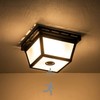 c cattleya 2-Light Motion Sensor Ceiling Light Fixture Outdoor Flush