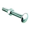M12 12mm x 100mm Cup Square Carriage Bolt BZP (Zinc Plated) (Pack of 6 Coach Bolts)