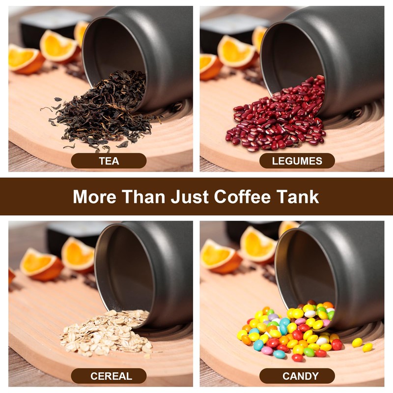 VINATO 1.2 L Stainless Steel Coffee Canister Vacuum Container for