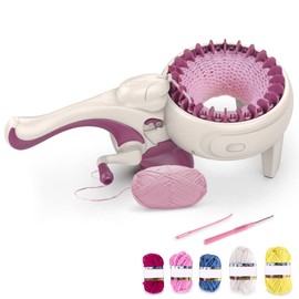 Knitting Machine, Hand Knitting Loom Machine, Smart Knitting Weaving Loom, Children DIY Knitting Board Rotating Double Knit Loom for Adults Kids Weave Scarves/Sock/Hat