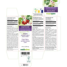 Naturalma Hawthorn (Crataegus oxyacantha) Leaf and Flower Alcohol-Free Tincture - 4 fl oz Liquid Extract in Drops - Herbal Supplement - Vegan