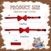 Sliverdew 2 Pcs Velvet Cat Collar with Bell and Bowtie,