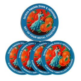 Metal coasters - Cerveza Española (set of 4)
