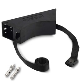 Cylinder Wall Mounted Bracket Heavy Duty Nitrogen Tank Holder Propane Tank Holder Bracket with 59 Inch Safety Strap & SUS 304 Installation Expansion Screws(Black)