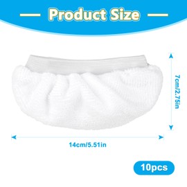 10 Pack Universal Microfiber Cloths for Handheld Steam Cleaner, Compatible with Bissell Steam Shot, Comforday, PurSteam, Dupray Neat Steam, Washable Reusable Steam Mops Pads