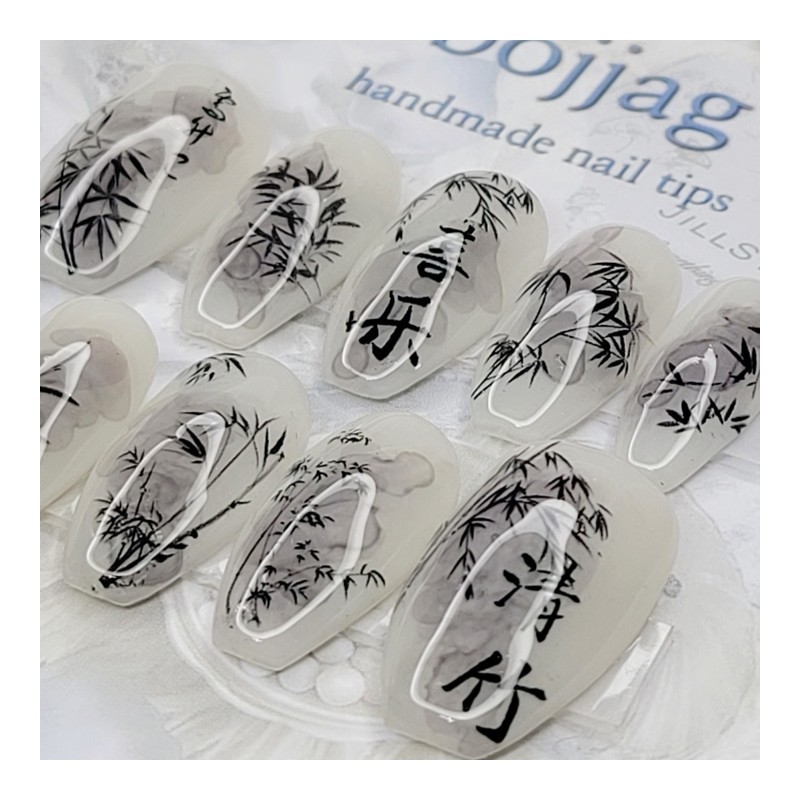 Mukjukdo handmade nail tip - Oval M / 묵죽도 수제네일팁
