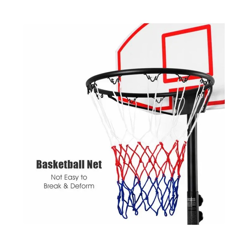 Adjustable Basketball Hoop System Stand with Wheels for Court Equipmentcolor:
