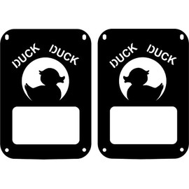 JeepTails Duck Duck Tail lamp Light Covers (Halogen) Compatible with Jeep Wrangler (2007-2018)
