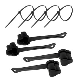 FSTURIOS 4 PCS 3 Prong Plug Protector, Electrical Plug Safety Cap for Engine Block Heater Cord, Weatherproof Outdoor Extension Cord End Cover Protector for 120-Volt Plugs
