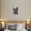 Lion Wall Art for Bathroom, Black and White Canvas Wall