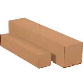 Box Partners 3x3x18-inch Kraft Square Mailing Tubes