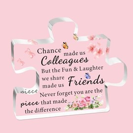 SDOFY Leaving Gifts for Colleagues Women Her Leaving Presents for Colleagues Friend Nurses Teacher Acrylic Plaque Leaving Gifts Retirement Gifts for Women