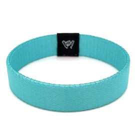 Hang Loose Bands - Aqua Blue - Light Blue Stretch Bracelet for Men Women & Teens - Summer - Boho Solid Color Wristband - Friendship Bracelets - Surfer Wrist Band