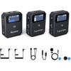 INGPARTNER T8-2 Kabelloses Lavaliermikrofon, kabelloses Mikrofonsystem mit integrierten Mikrofonen (schwarz)