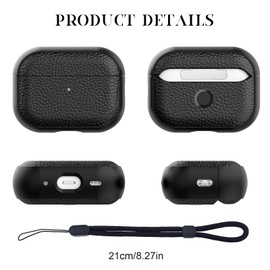 Teyomi Case Compatible with Airpods Pro 2 with Cleaning Kit, TPU Protective Case Compatible with Airpods Pro 2nd Generation with Hand Strap, Leather Touch Design for Airpods Pro 2 Cover (Light Green)