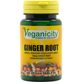 Ginger Root 550mg : Digestive and Joint Health Supplement : 60 Tablets