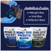 Vivid Blue Pond Dye Packets - 6 Water Soluble Packs