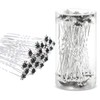 BETITETO 40 Pcs U-Shaped Flower Rhinestone Hair Pins Crystal Hair