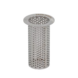 Drain Savior - 2" Commercial Floor Drain Strainer, 4" Tall, Cylindrical Mesh 316 Stainless Steel, Ideal for Restaurants, Commercial Kitchens, Manufacturing Plants