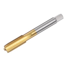 sourcing map Tap M10 x 1 mm Pipe Tap M35 HSS Cutting Tap Left Thread Titanium Coating Machine Tap for Electric Drill Milling Cutter Industry