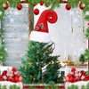 JellyArch Santa Hat Christmas Tree Topper with Holly Decor Large