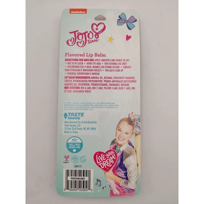 Taste Beauty Jojo Siwa Tinted Lip Balm Variety Pack, Flavore
