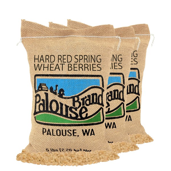 Hard Red Spring Wheat Berries | 15 LBS | Desiccant Free | Family Farmed in Washington State | Non-GMO Project Verified