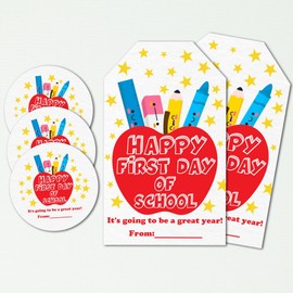 School Stickers for Teens-Cute Apple & Star Back to School Stickers-Teacher Reward & Motivational Labels-Students Classroom Party Favors Decoration & Supplies-A04