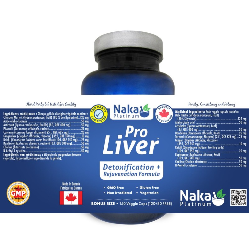 NAKA Naka Platinum Pro Liver, Detoxification + Rejuvenation Formula, Made