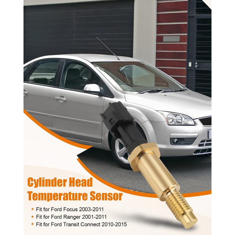 Cylinder Head Temperature Sensor with Connector Pigtail Harness Replace 8S4Z6G004A