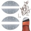 GOETOR Metal Heel Plates 4 PCS Shoe Heel Taps Tips
