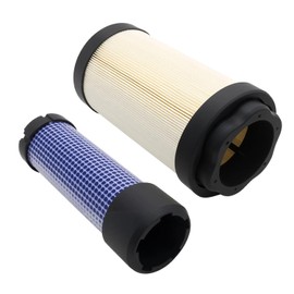LVU34503 LVU34504 Air Filter Inner and Outer Set Fit for John Deere Tractor 1023E 1025R 1026R 2025R 2026R Precisioncut 2400 2700 Precisioncut Triplex Mower 2550, Replace for LVU34503 LVU34504