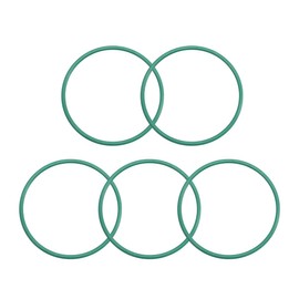 sourcing map 5St Fluorkautschuk O-Ringe FKM Dichtung für Maschinen Rohrleitung 25mm AD 23mm ID 1mm Breite Grün