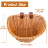 Bicycle Basket, Front Handlebar Bike Basket, Rattan Storage Basket Waterproof,