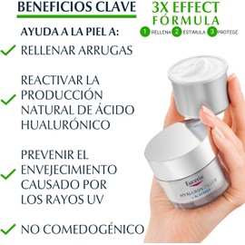 Eucerin Refill Crema anti edad Hyaluron-Filler Crema de Día FPS15 (50 ml) con ácido hialurónico que ayuda a reducir líneas de expresión